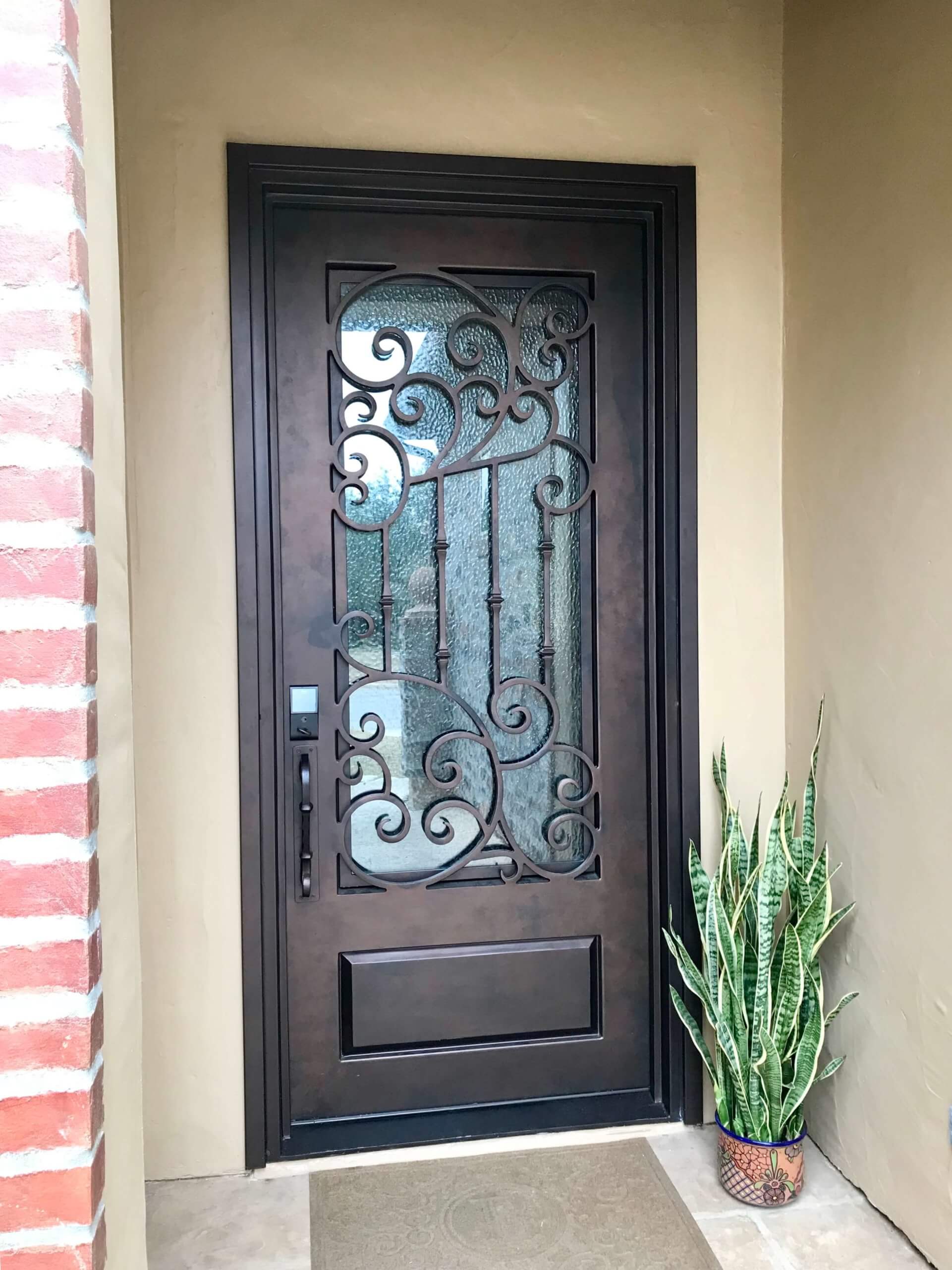 Custom iron door